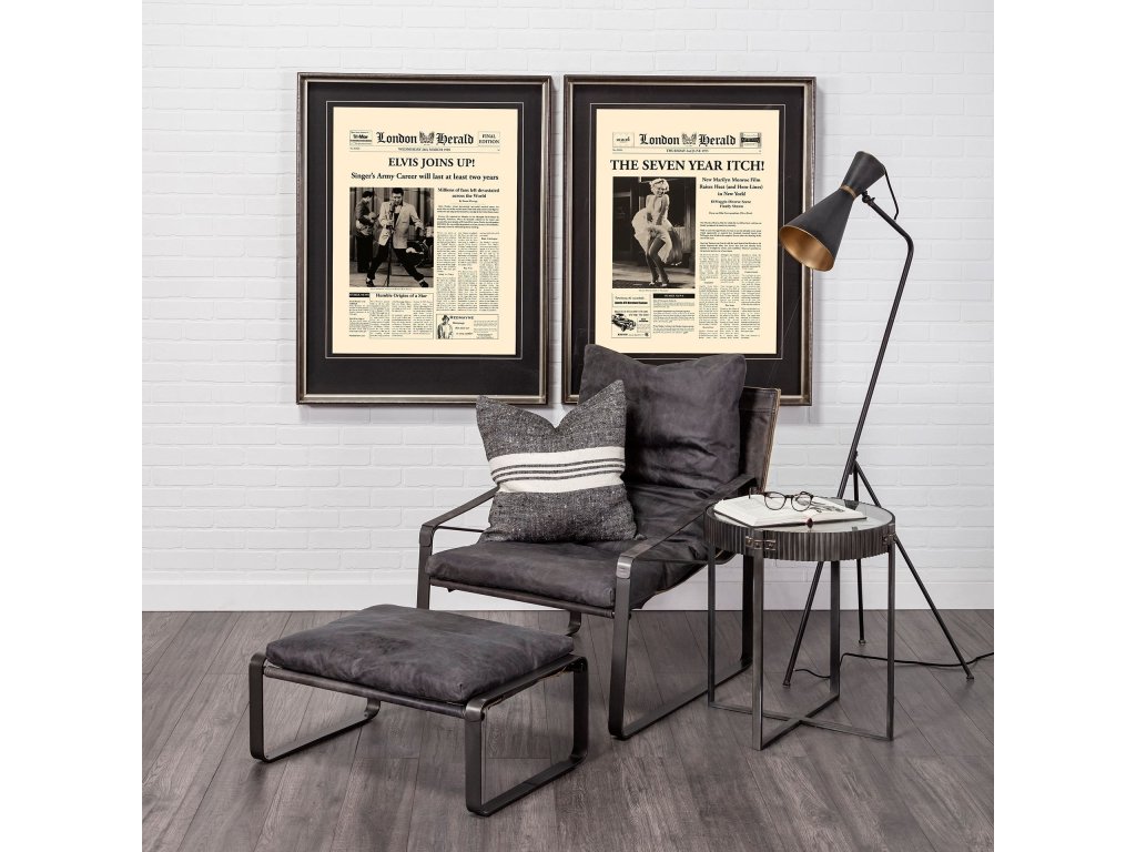 II Black Leather Body Metal Frame Accent Chair - image 2