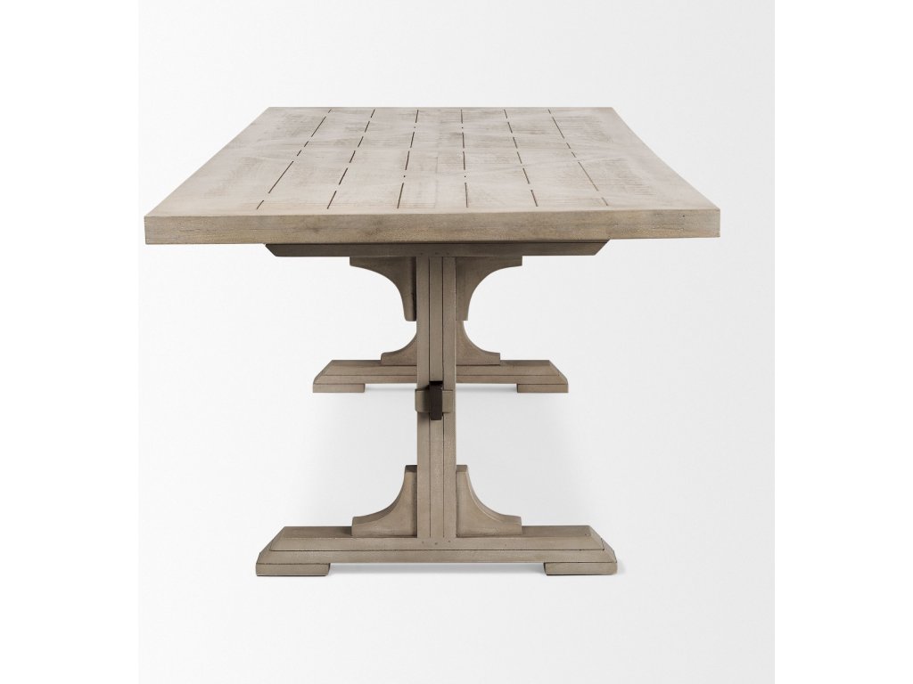 84X40 Brown Solid Wood Top & Base Dining Table - image 3