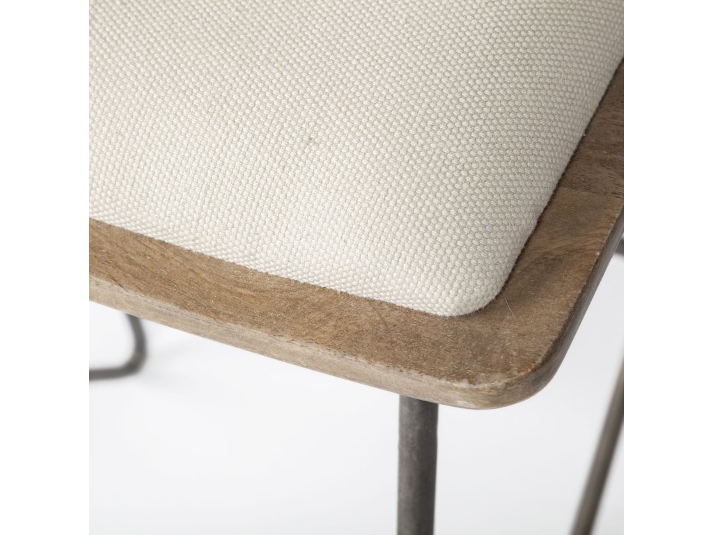 26" Total Height Cream Fabric Seat Gold Metal Frame Counter Stool - image 8