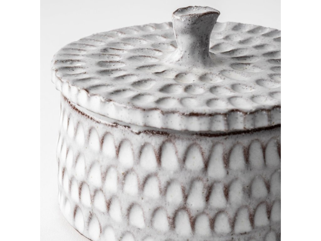 (Small) 5L x 5W Gray Ceramic Detailed Decorative Box - image 6