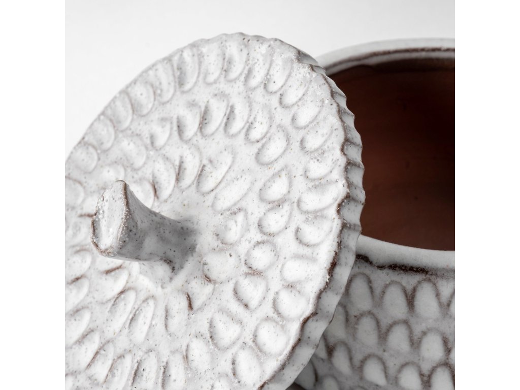 (Small) 5L x 5W Gray Ceramic Detailed Decorative Box - image 7