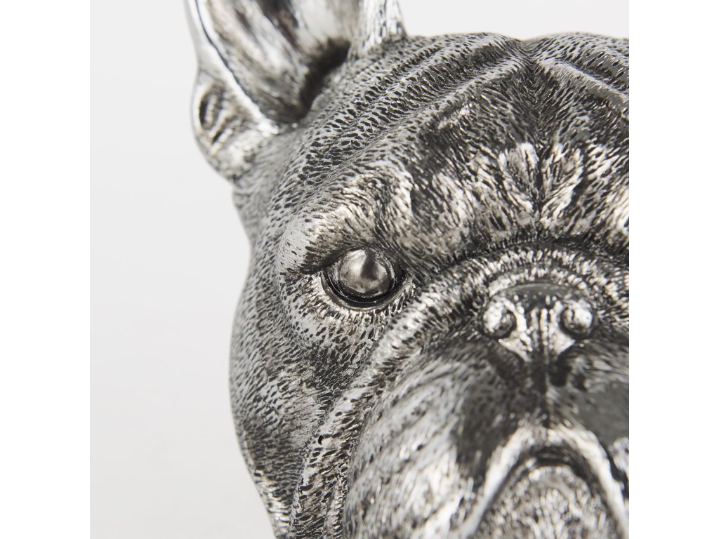 (Set of 2) 5L x 5W Silver American Bulldog Bookends - image 6