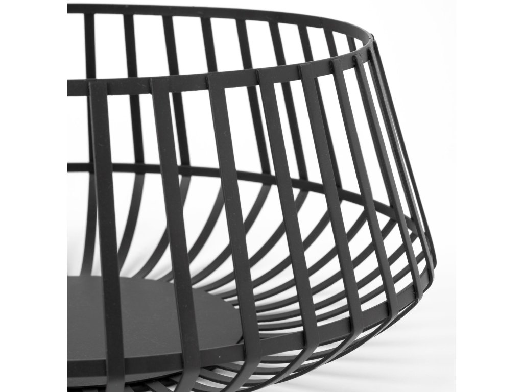 Set of 2 Black Metal Slated Bowls - image 7