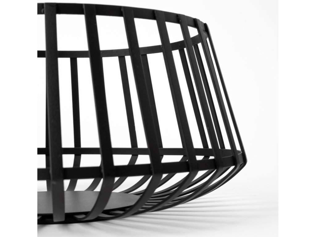 Set of 2 Black Metal Slated Bowls - image 8