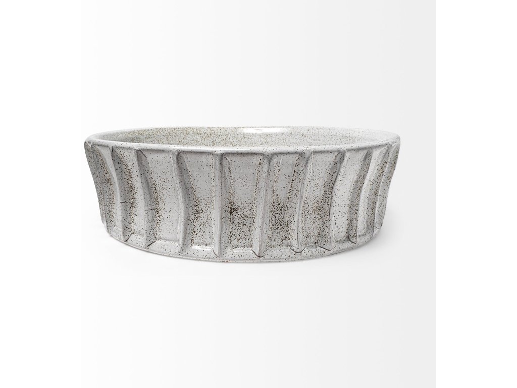 (Large) 16L x 16W White Ceramic Bowl - image 3