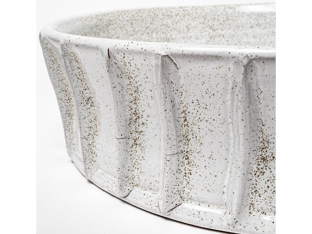 (Large) 16L x 16W White Ceramic Bowl - image 5