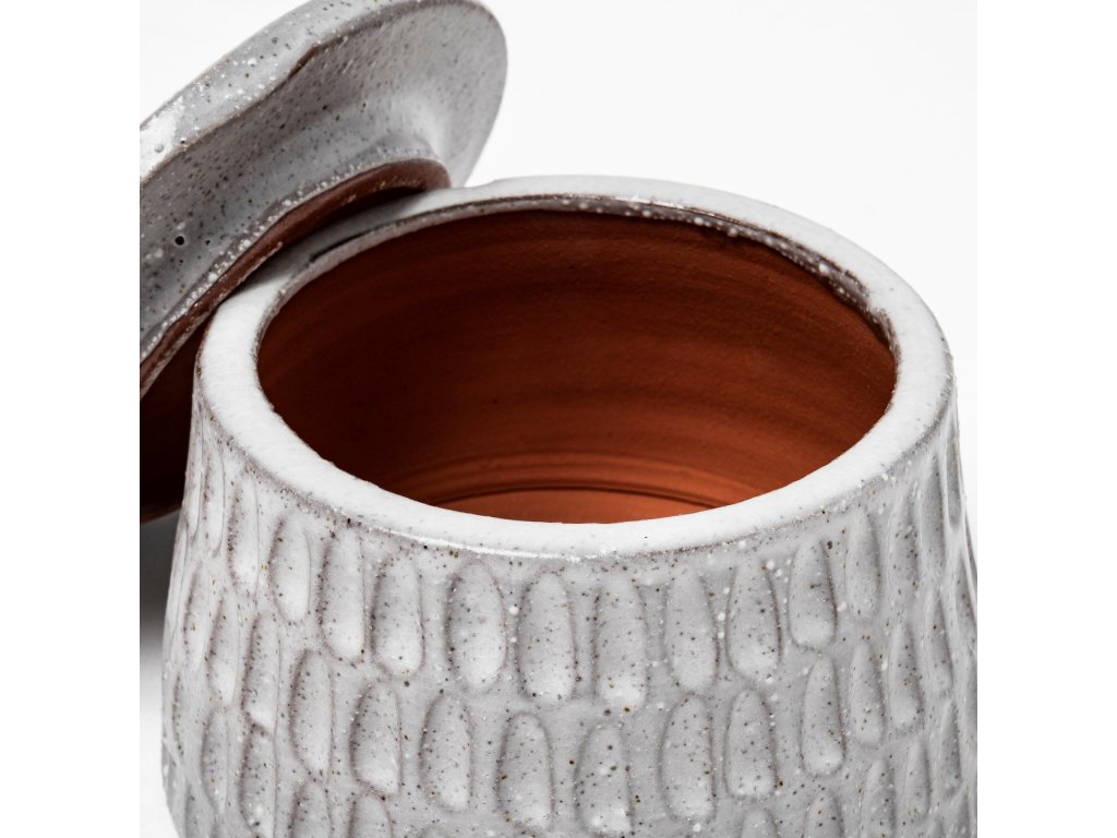 (Large) 5L x 5W Gray Ceramic Detailed Decorative Box - image 4