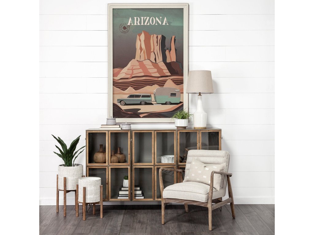 II Cream Fabric w/ Brown Wooden Frame Accent Chair - image 2