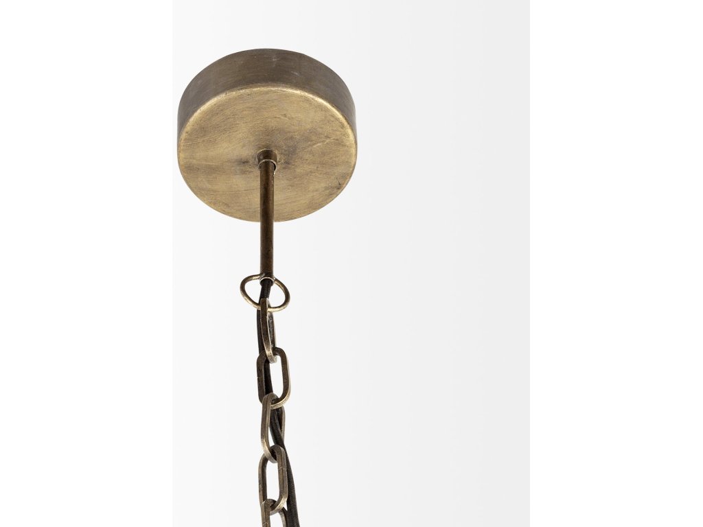 I 18X18 Black Metal Triangular Orb Pendant Light - image 3