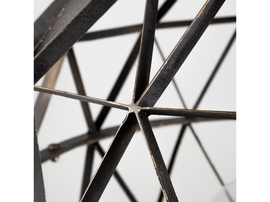 I 18X18 Black Metal Triangular Orb Pendant Light - image 4