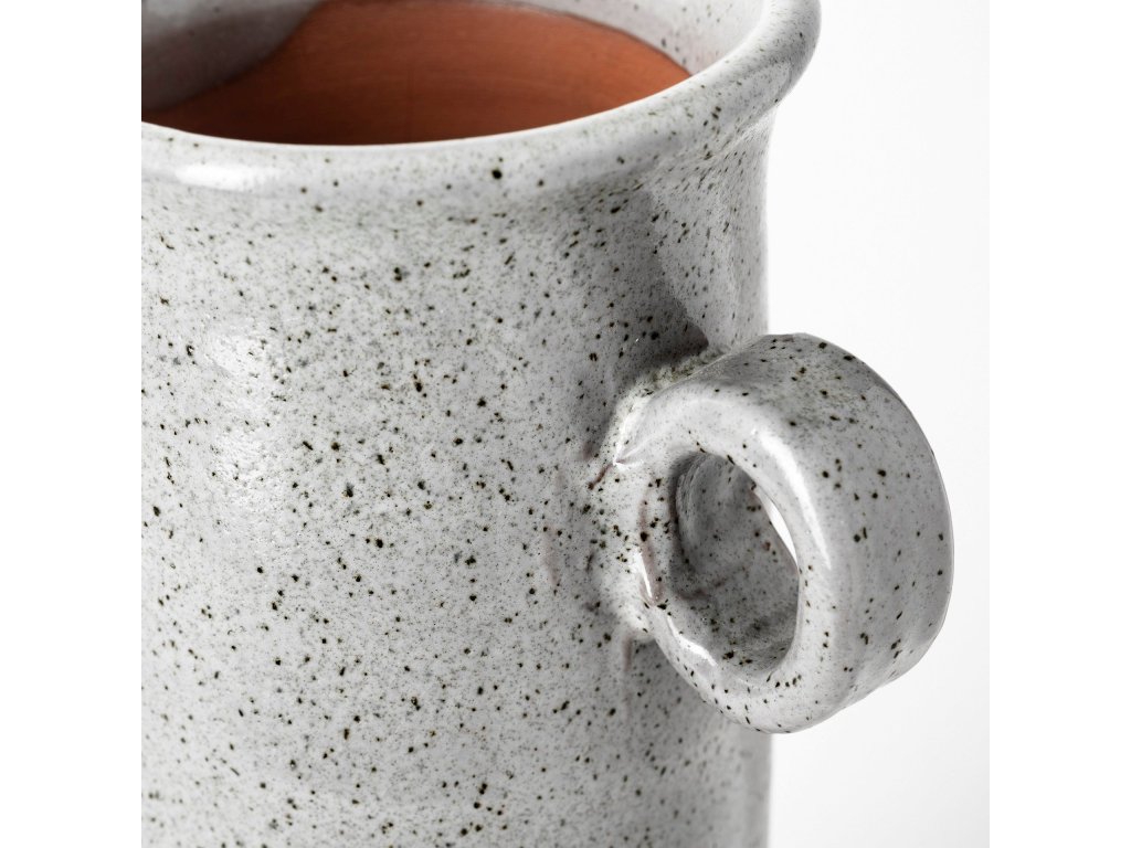 Large Freckled Gray Ceramic Jug - image 7