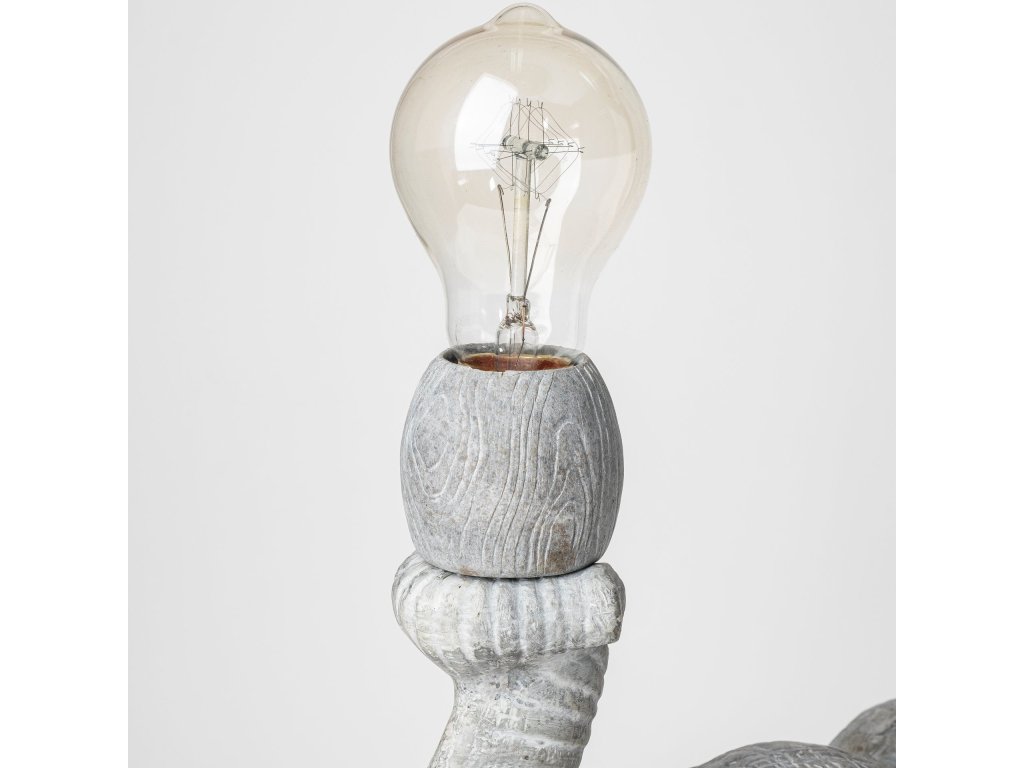 (15.9"H) Gray Resin Elephant Calf Table Lamp - image 5