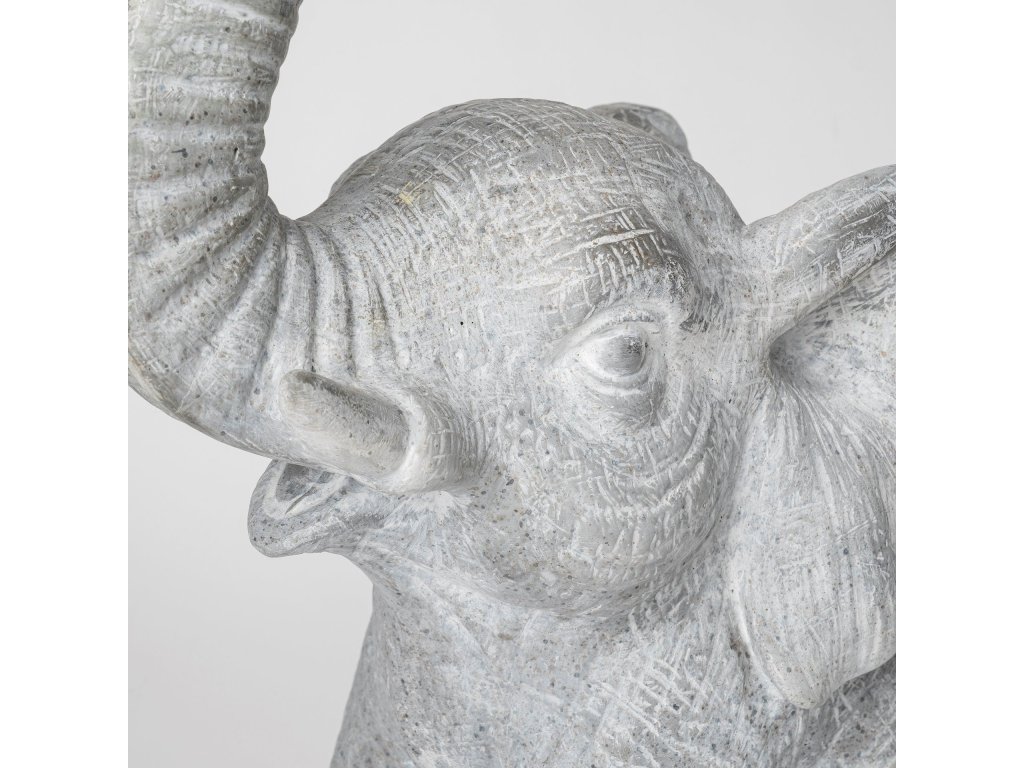 (15.9"H) Gray Resin Elephant Calf Table Lamp - image 6