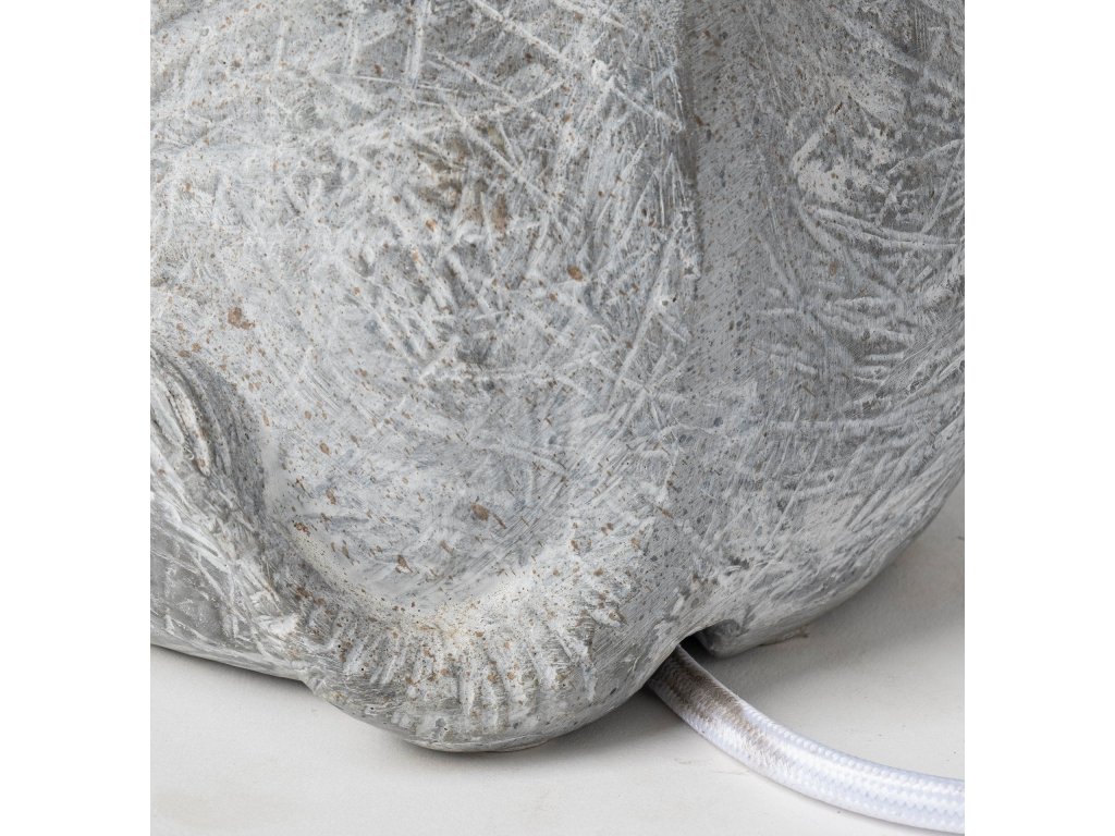 (15.9"H) Gray Resin Elephant Calf Table Lamp - image 8