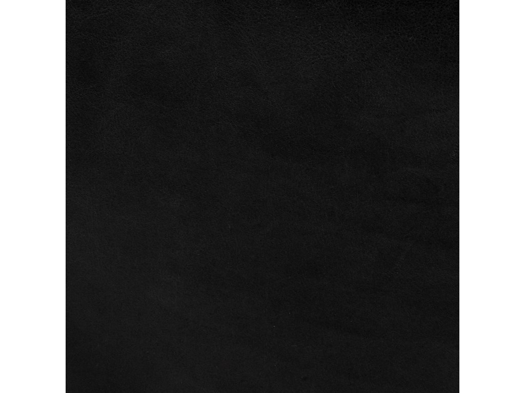36" Square Black Leather Wrapped w/Metal Base Ottoman - image 2