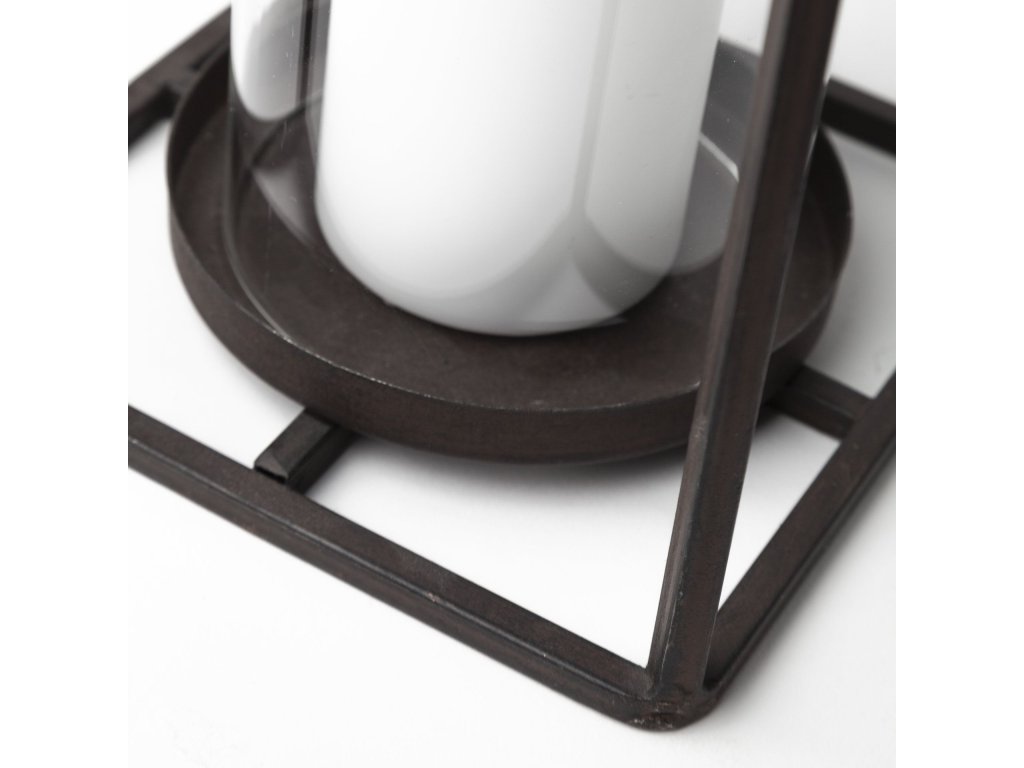 II Small Rustic Metal Framed Table Candle Holder - image 7