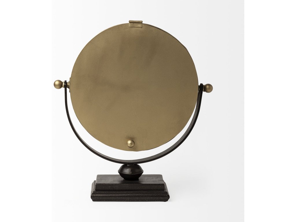 Gold Metal Half Moon Base Table Clock - image 5