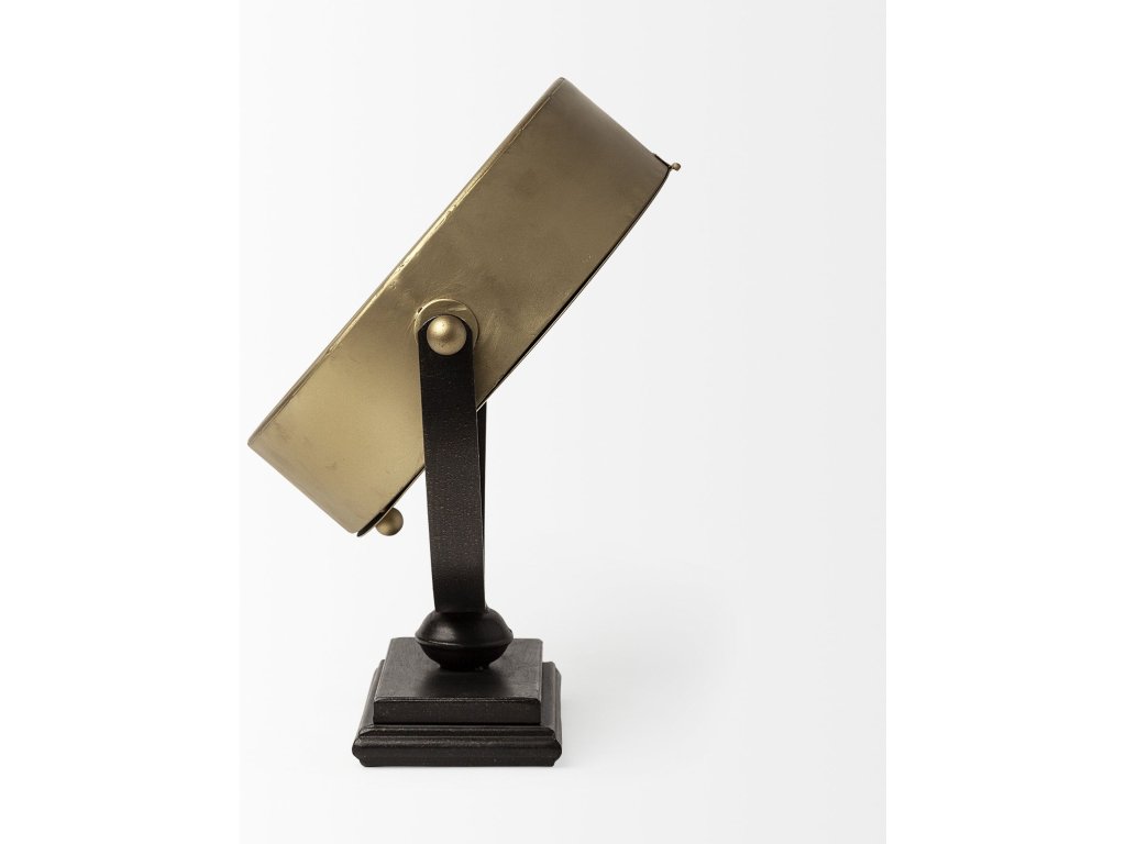Gold Metal Half Moon Base Table Clock - image 7
