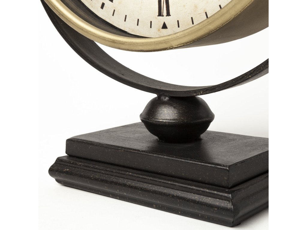 Gold Metal Half Moon Base Table Clock - image 10