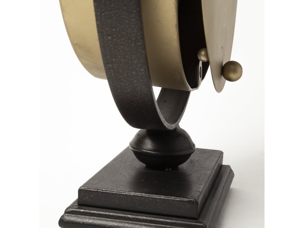 Gold Metal Half Moon Base Table Clock - image 11