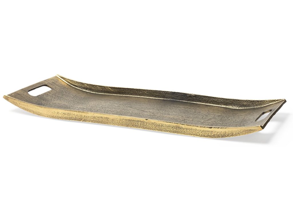 24L x 10W Gold Rectangular Tray - main image
