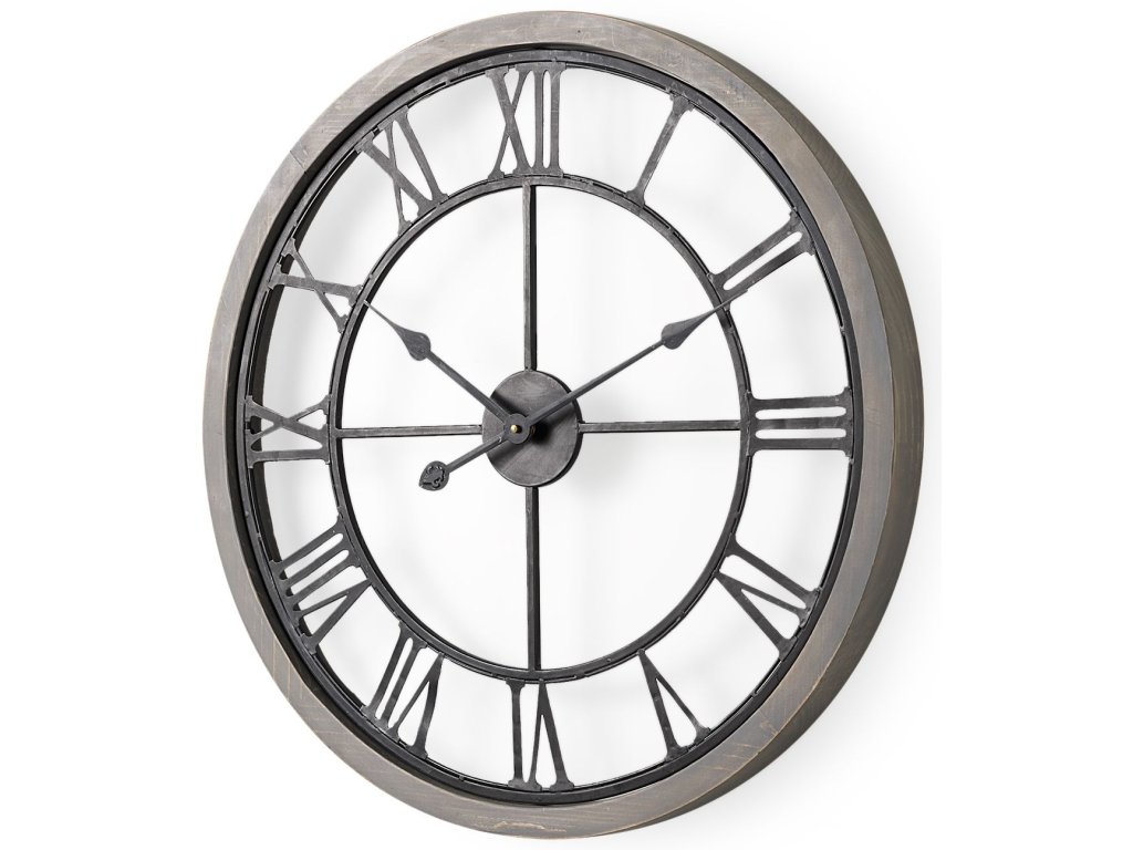 Gray 25" Medium Farmhouse Wall Clock - main image