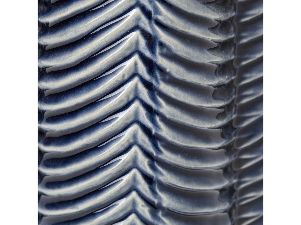I Small Dark Navy Gloss Ceramic Vase - image 7
