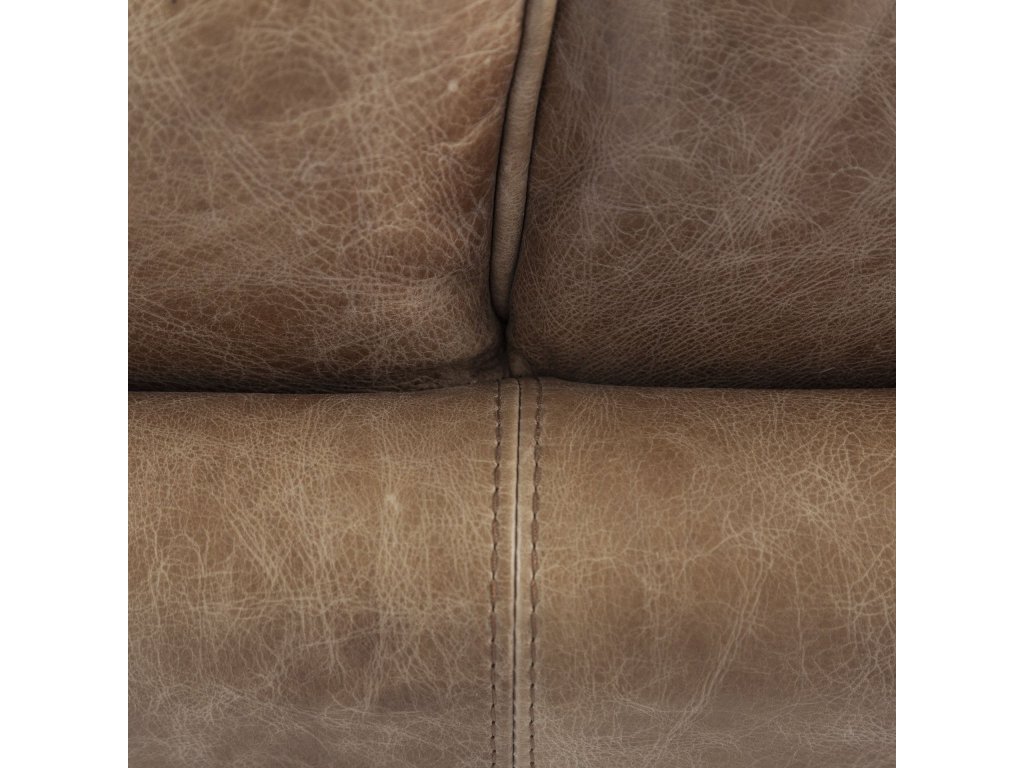 I 84" Brown Leather Two Seater Sofa - image 9