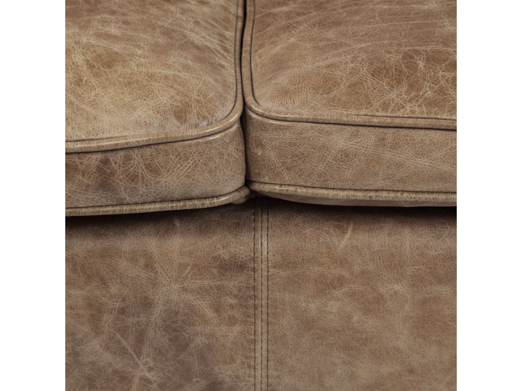 I 84" Brown Leather Two Seater Sofa - image 10