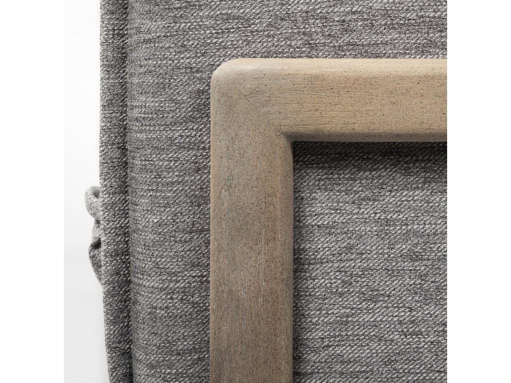 II Castlerock Gray Upholstered and Brown Wood Frame Arm Chair - image 8