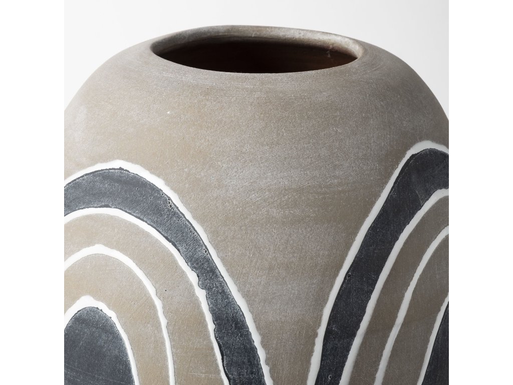 Small Brown/White Ceramic Vase - image 6
