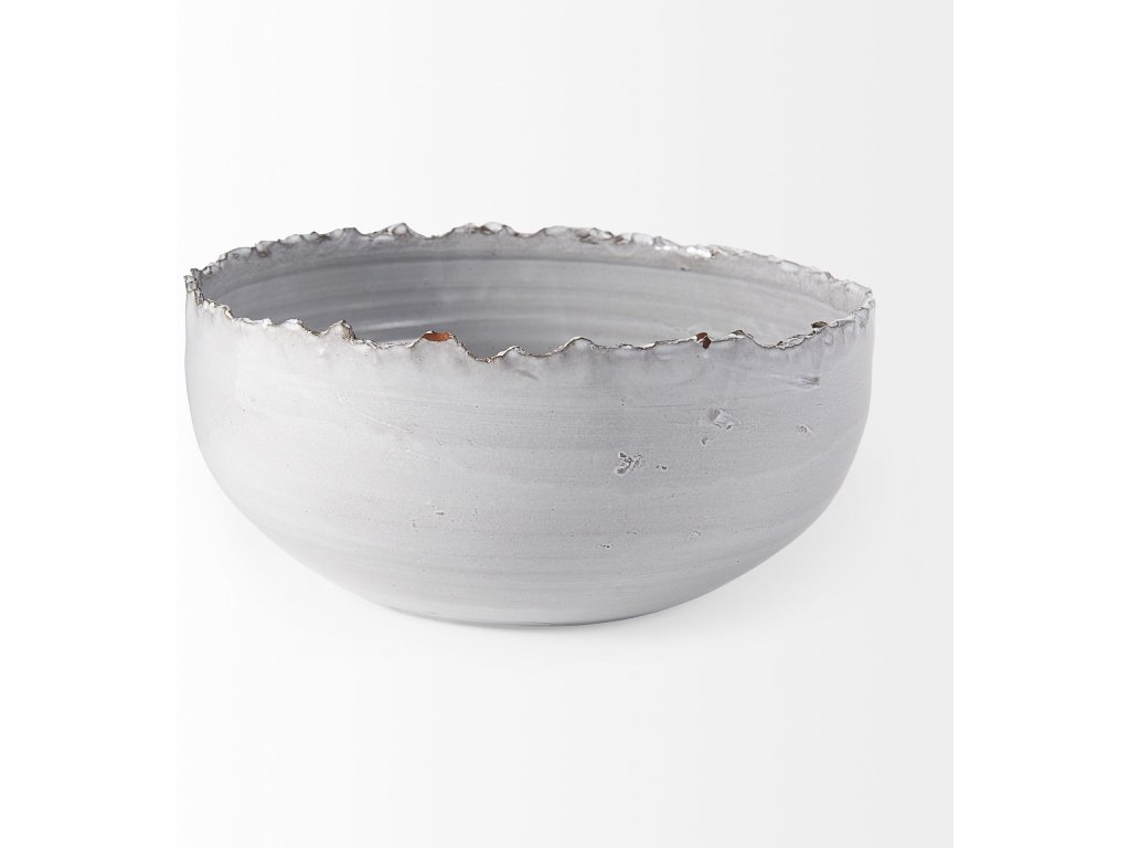 13L x 13W White Ceramic Large Decorative Bowl - image 5