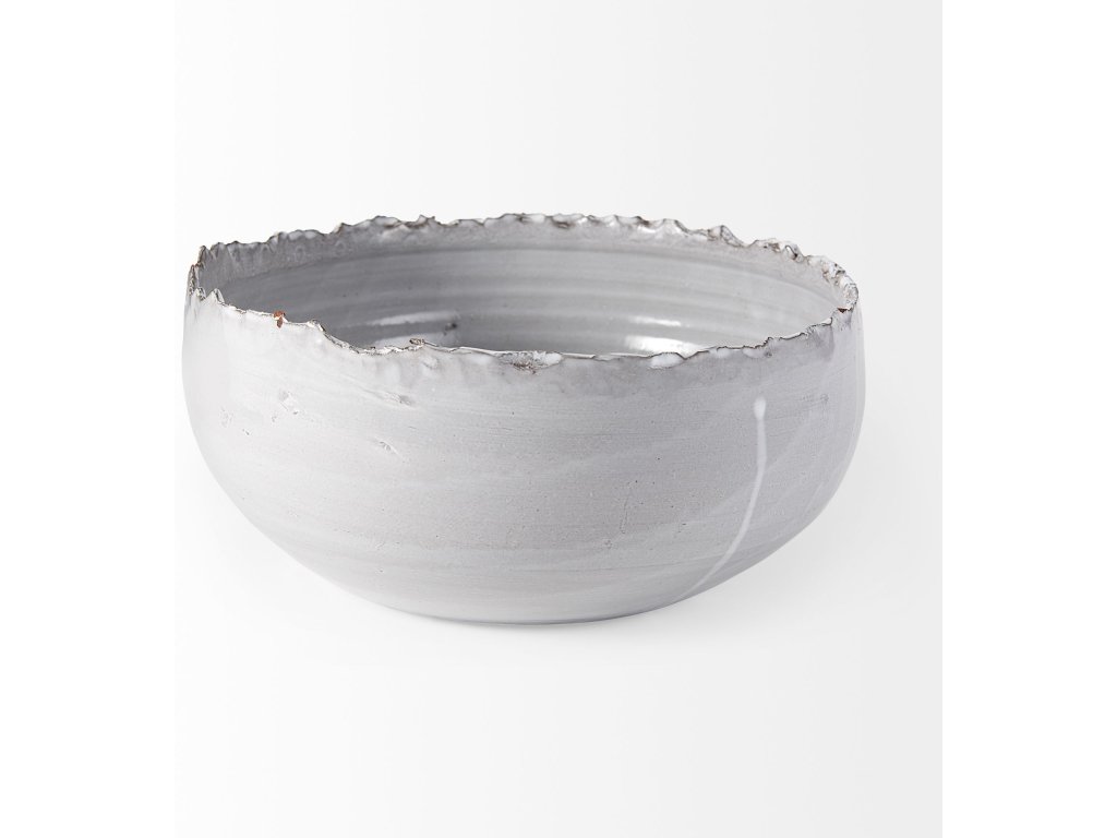 13L x 13W White Ceramic Large Decorative Bowl - image 6