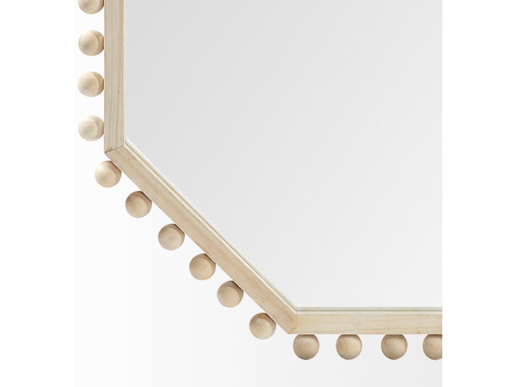 33L x 33H Natural Wood Octagon Frame Mirror - image 4