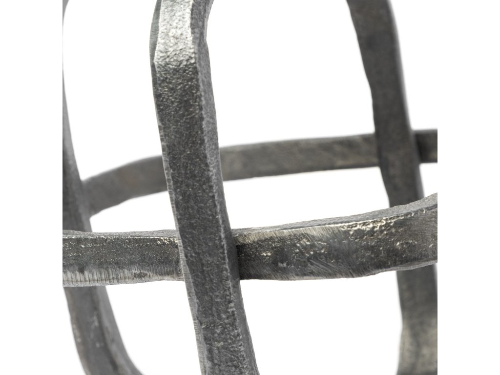 II 9L x 9W Silver Metal Open Cube Decor Object - image 3