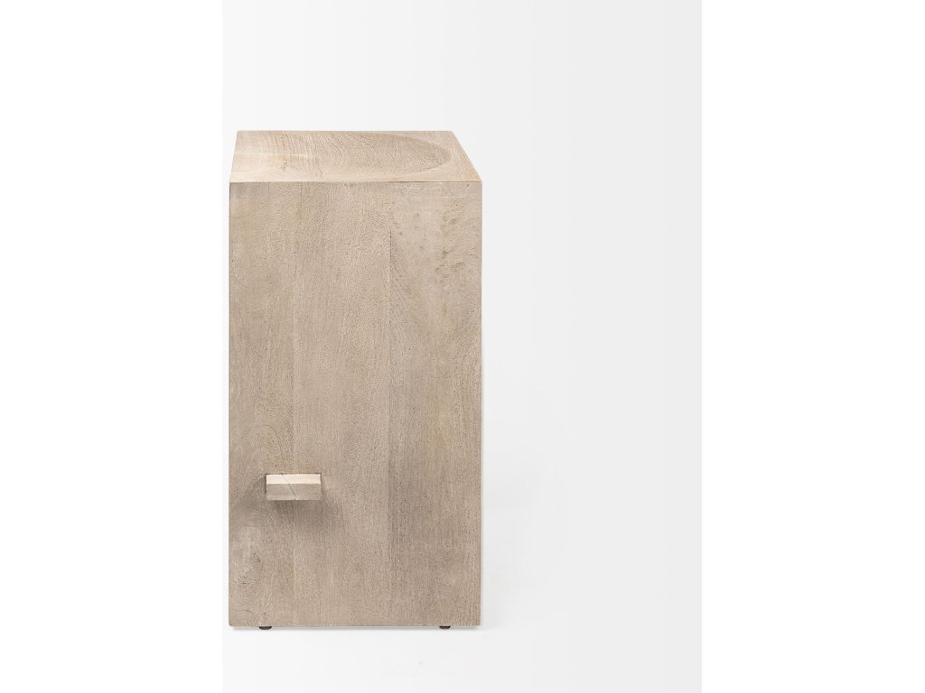 26" Seat Height Light Gray Wood Counter Stool - image 3
