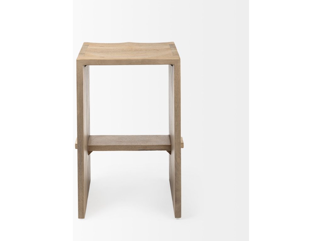 26" Seat Height Light Brown Wood Counter Stool - image 4