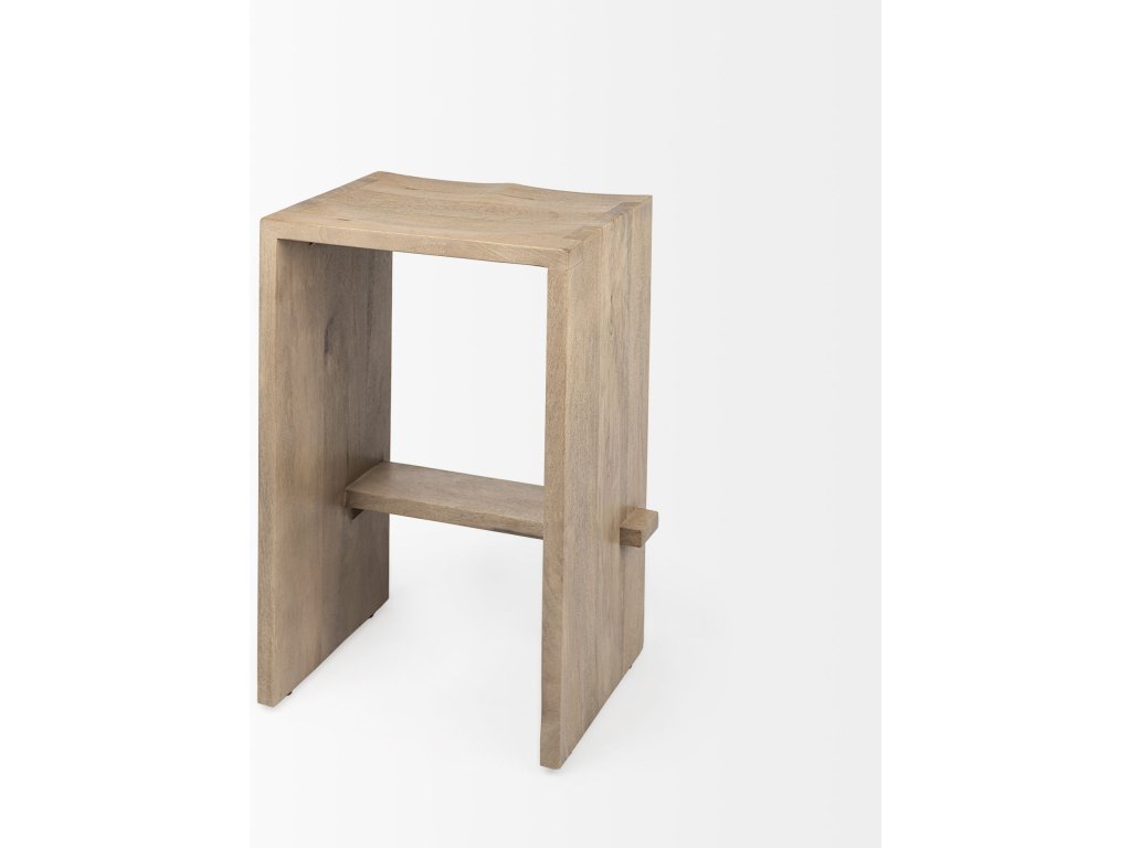 26" Seat Height Light Brown Wood Counter Stool - image 5