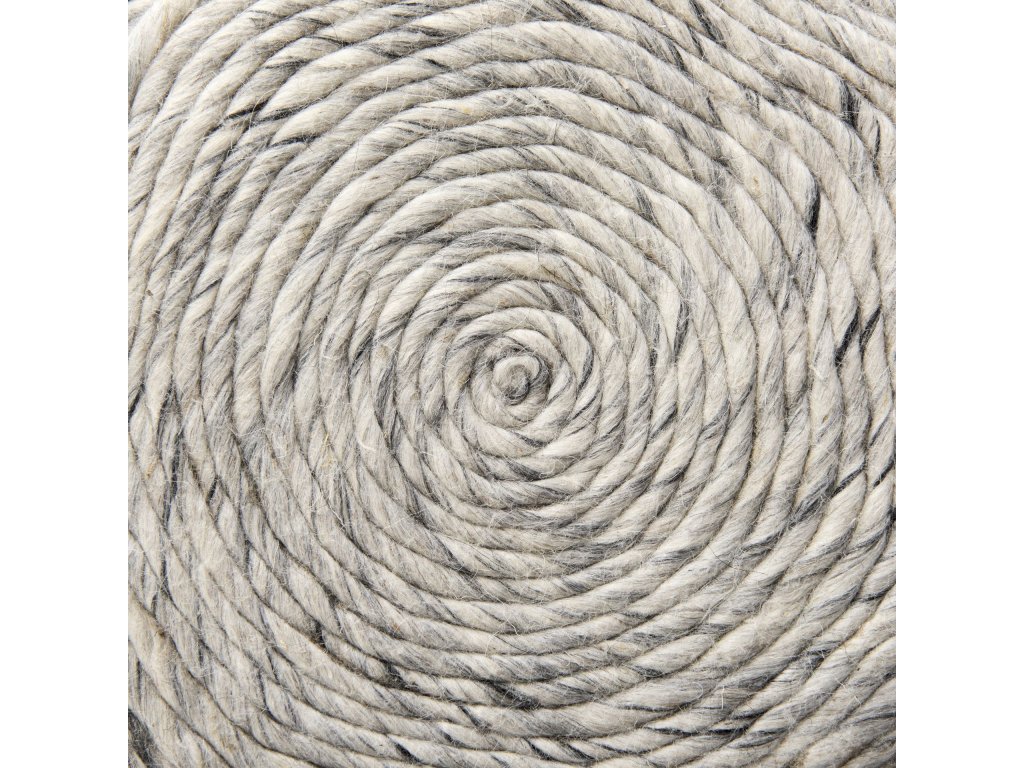 17.7L x 15.7W x 15.7H Beige Chevron Woven Round Pouf - image 5