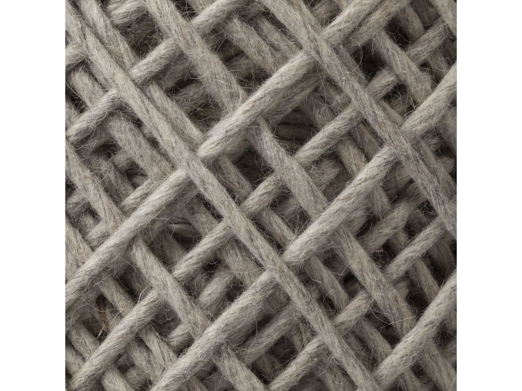 Oatmeal Handwoven Wool Cylindrical Pouf - image 6