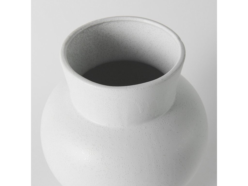 10.8H Medium White Ceramic Vase - image 4