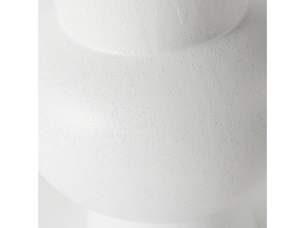 10.8H Medium White Ceramic Vase - image 6