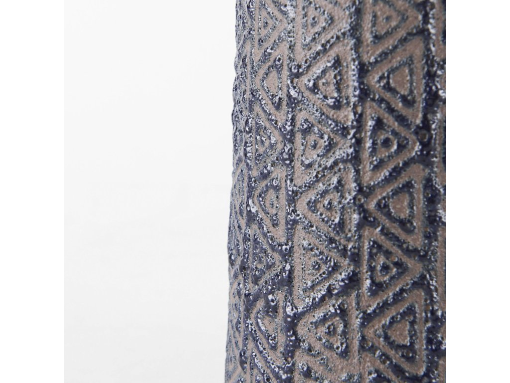 II Medium Brown/Black Patterned Ceramic Vase - image 6