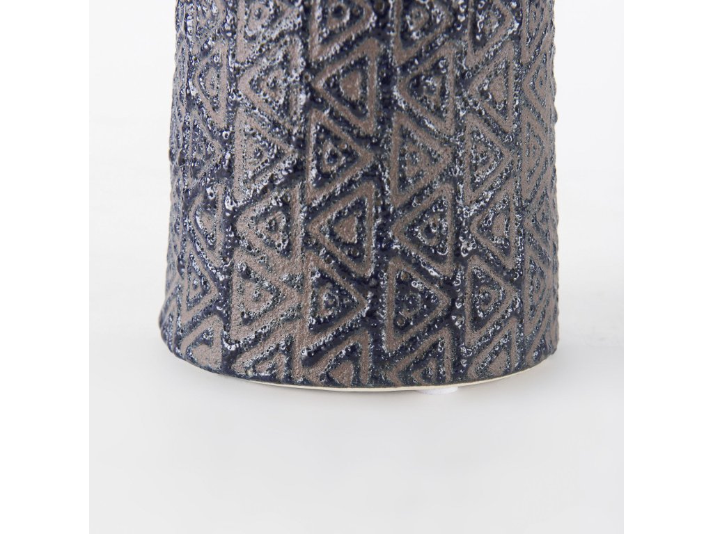II Medium Brown/Black Patterned Ceramic Vase - image 7