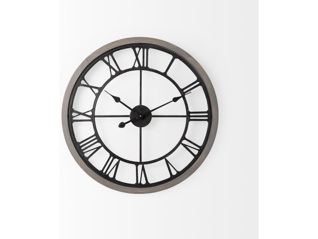 Gray 25" Medium Farmhouse Wall Clock - image 2
