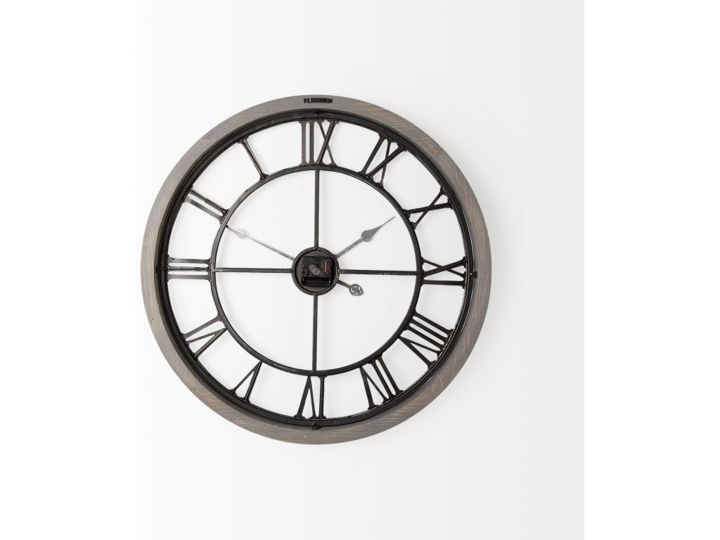Gray 25" Medium Farmhouse Wall Clock - image 4