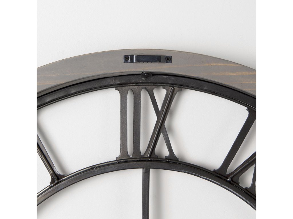 Gray 25" Medium Farmhouse Wall Clock - image 8