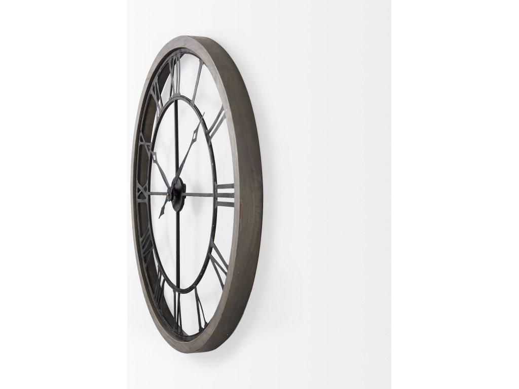 Gray 31.5" Large Farmhouse Wall Clock - image 3