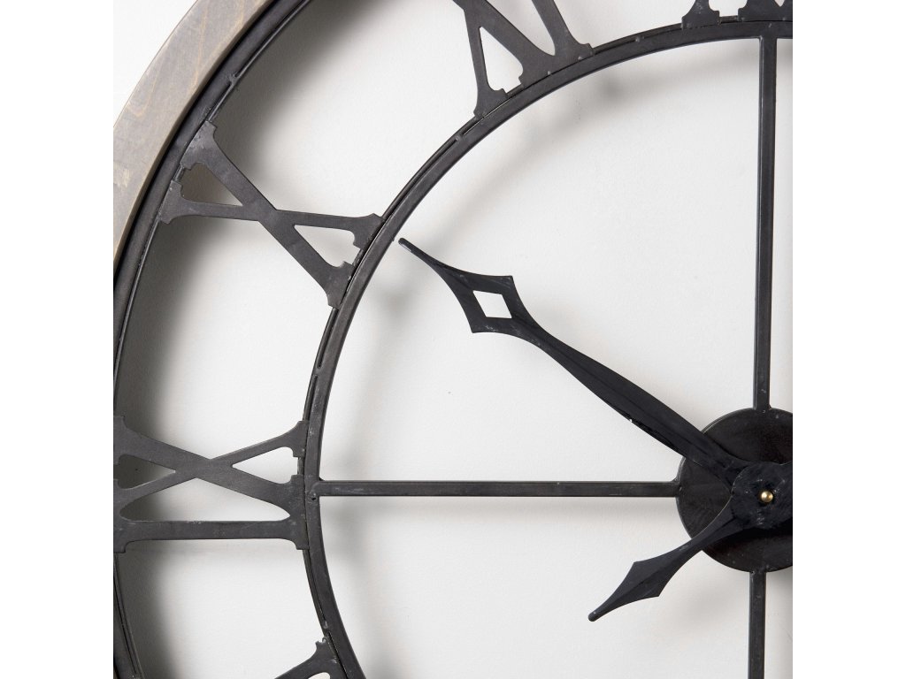 Gray 31.5" Large Farmhouse Wall Clock - image 5