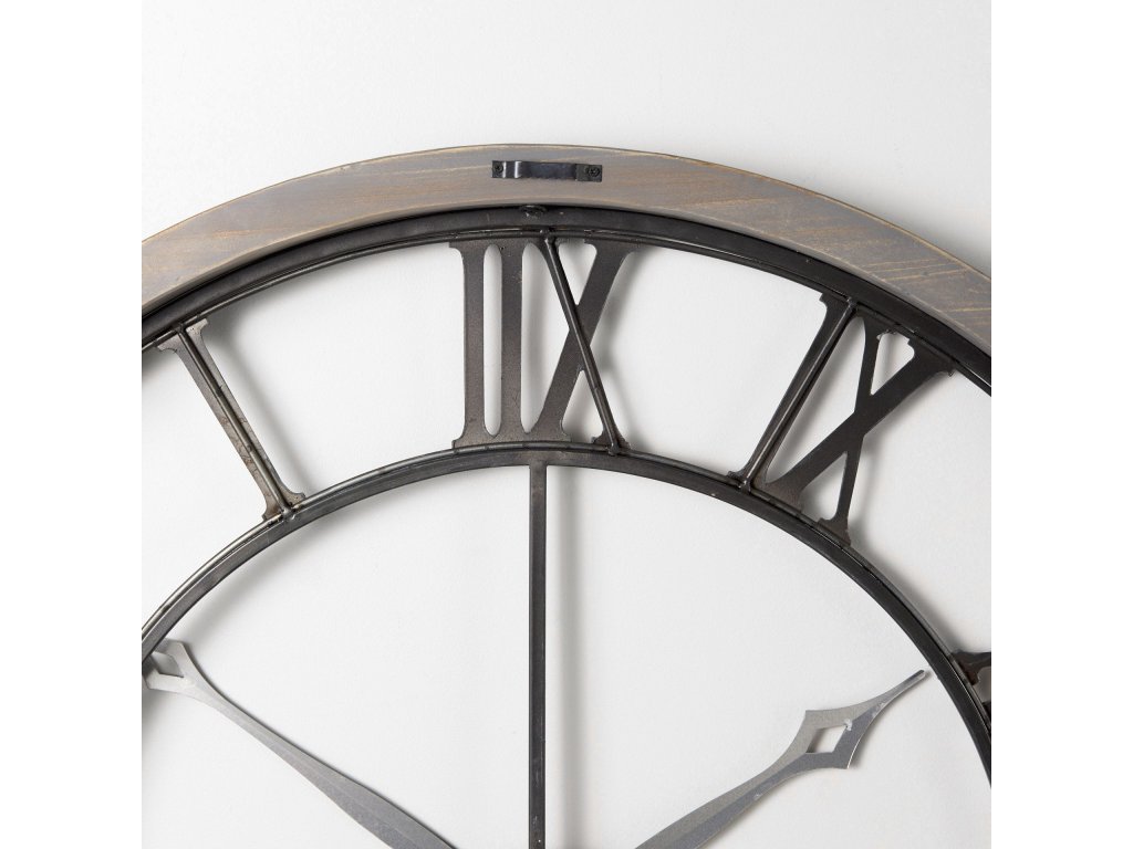 Gray 31.5" Large Farmhouse Wall Clock - image 8